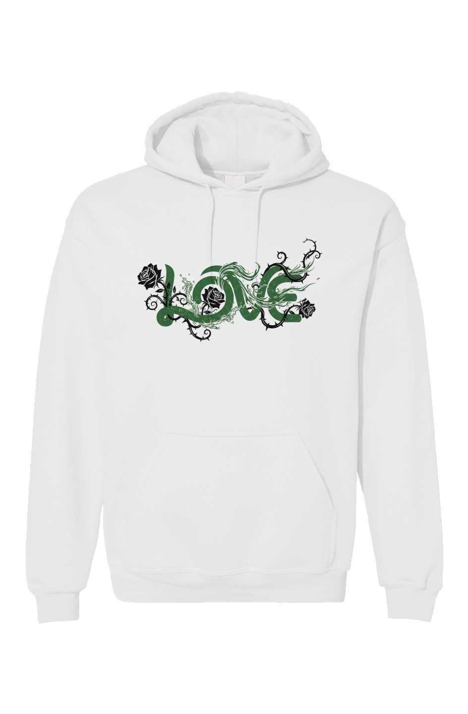 Love/Black roses Woman's Hoodie