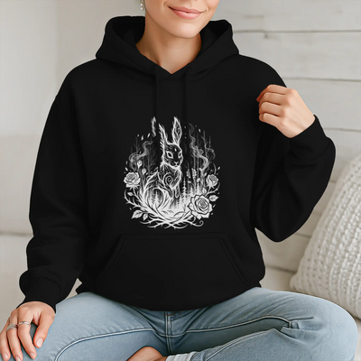 Ghost Rabbit Unisex Hooded Sweatshirt