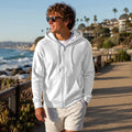 Black and White Leaves Zip Hoodie