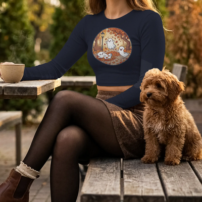 Spectral Fall Fun Long Sleeve Crop Top