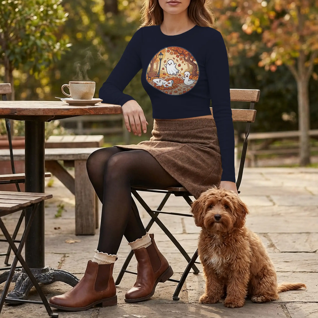 Spectral Fall Fun Long Sleeve Crop Top