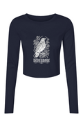 Nevermore Women's Long Sleeve Crop Top