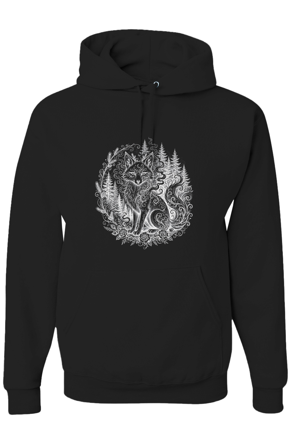 Fox in the Pines Unisex Hooded Sweatshirt