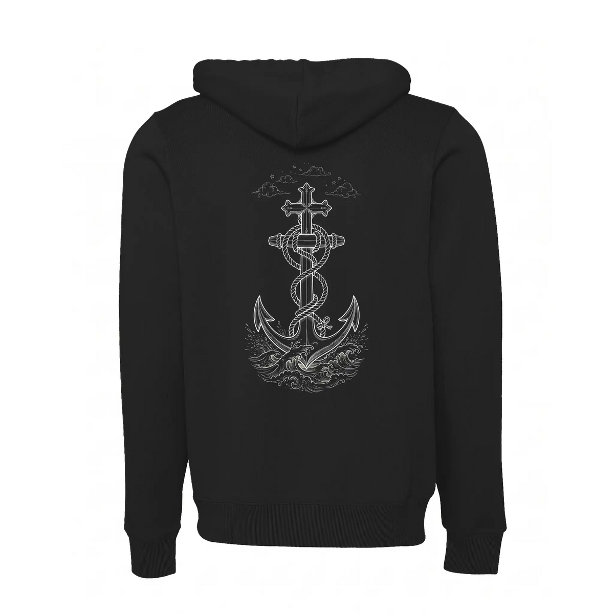 unisex zip hoody anchor