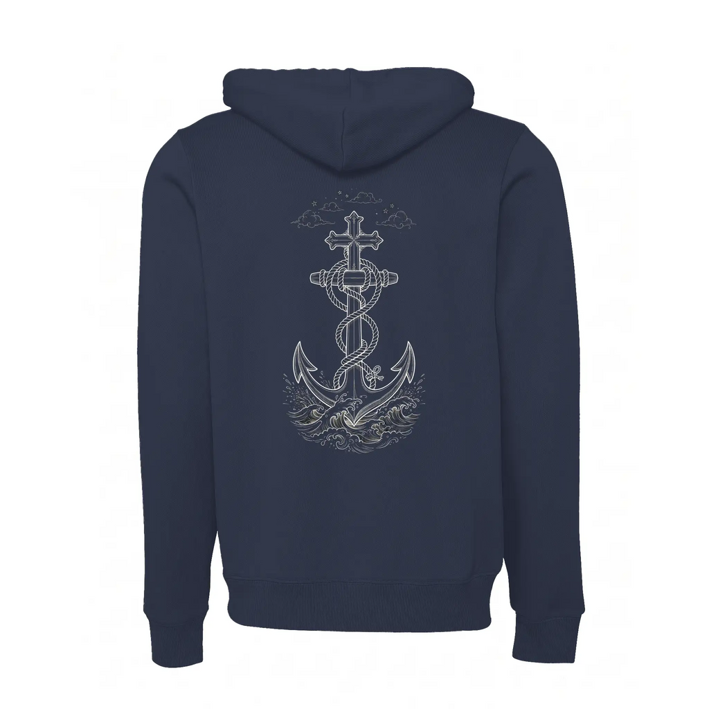 unisex zip hoody anchor
