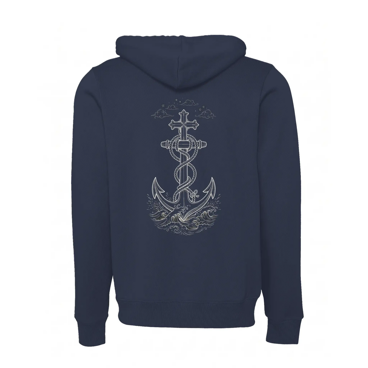 unisex zip hoody anchor
