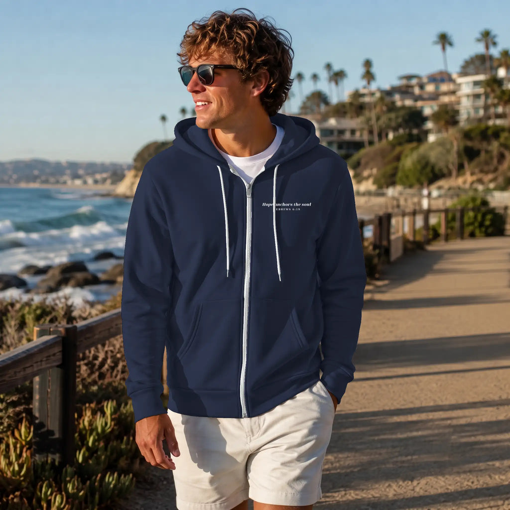 unisex zip hoody anchor