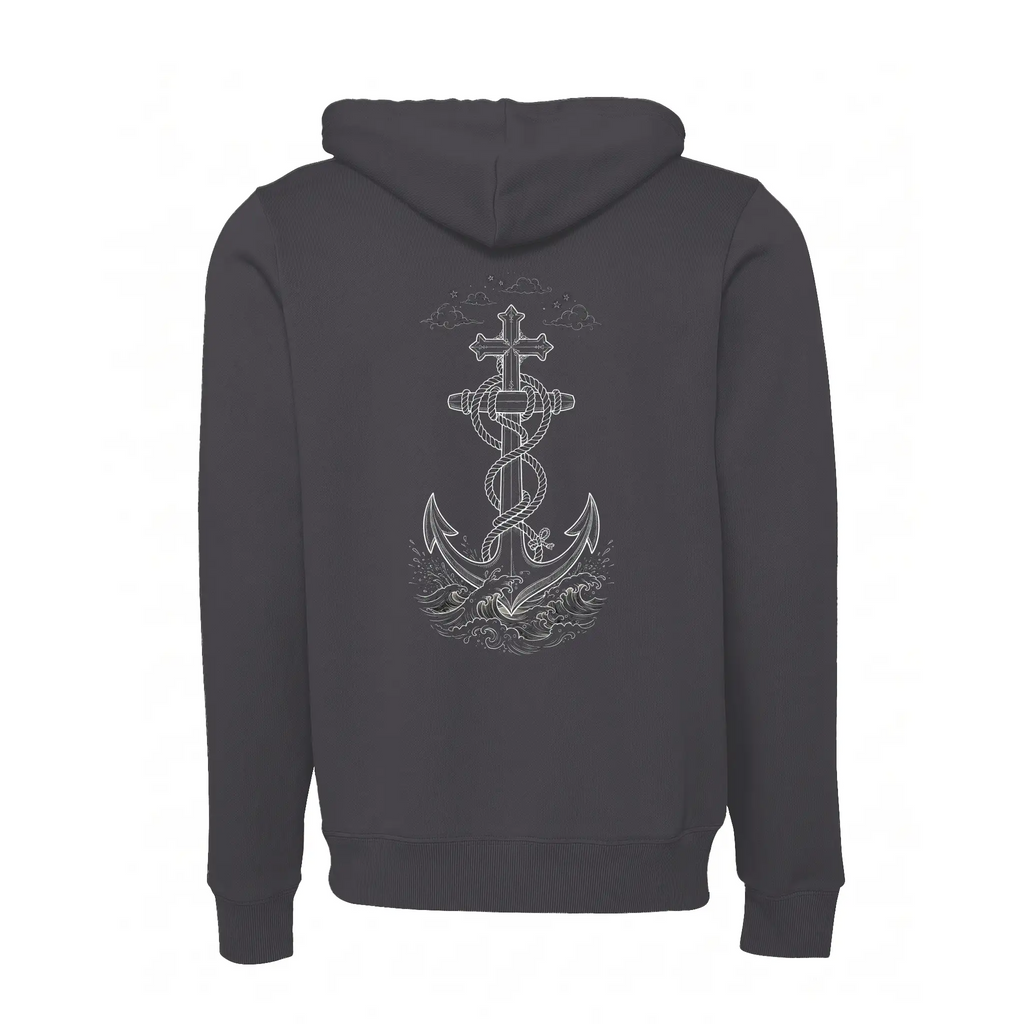 unisex zip hoody anchor