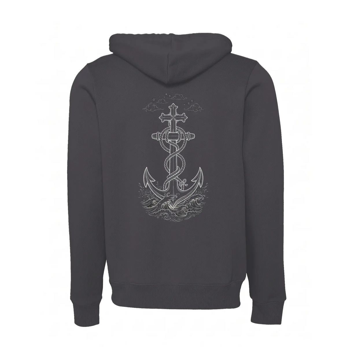 unisex zip hoody anchor