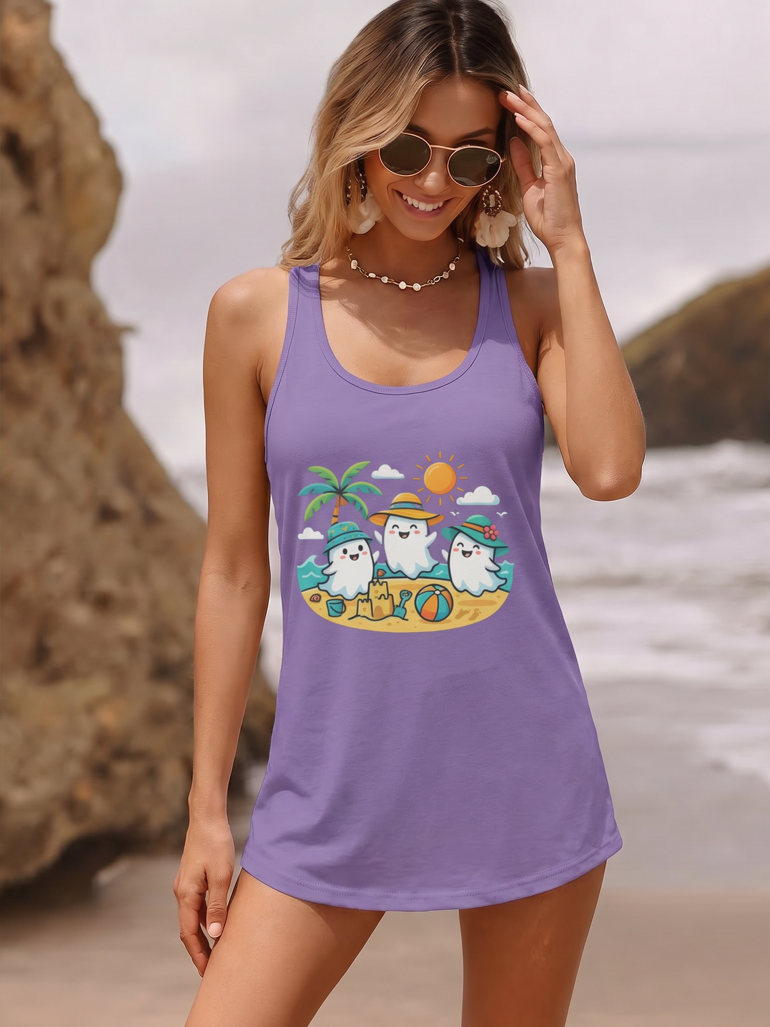 Spooky Sand Castles Tank Top