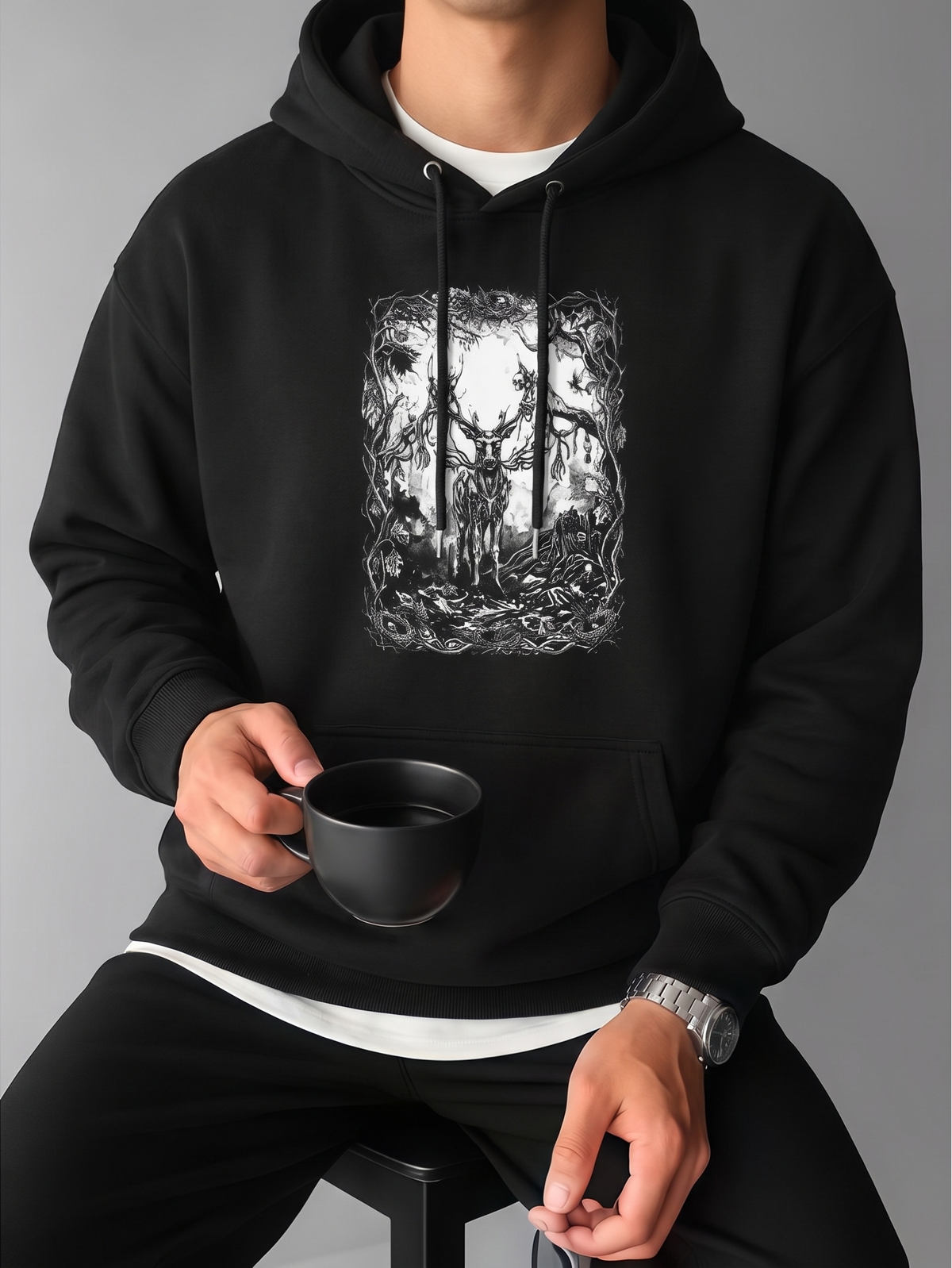 Deer in the Woods Men's Hoodie