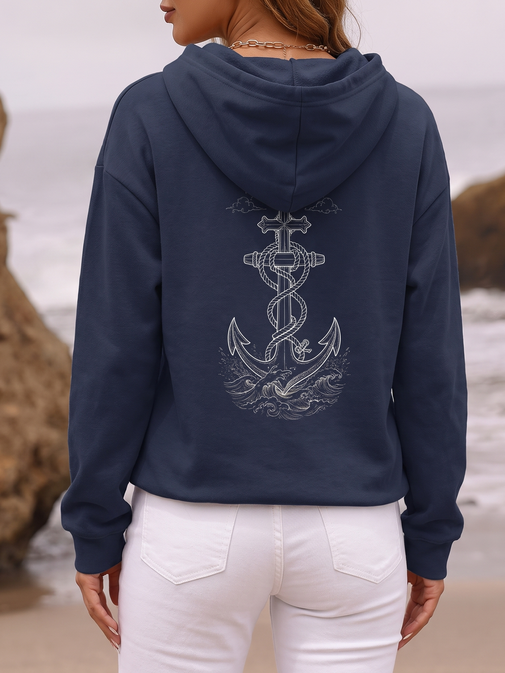 Hope Anchors the Soul Unisex Zip-Up Hoodie